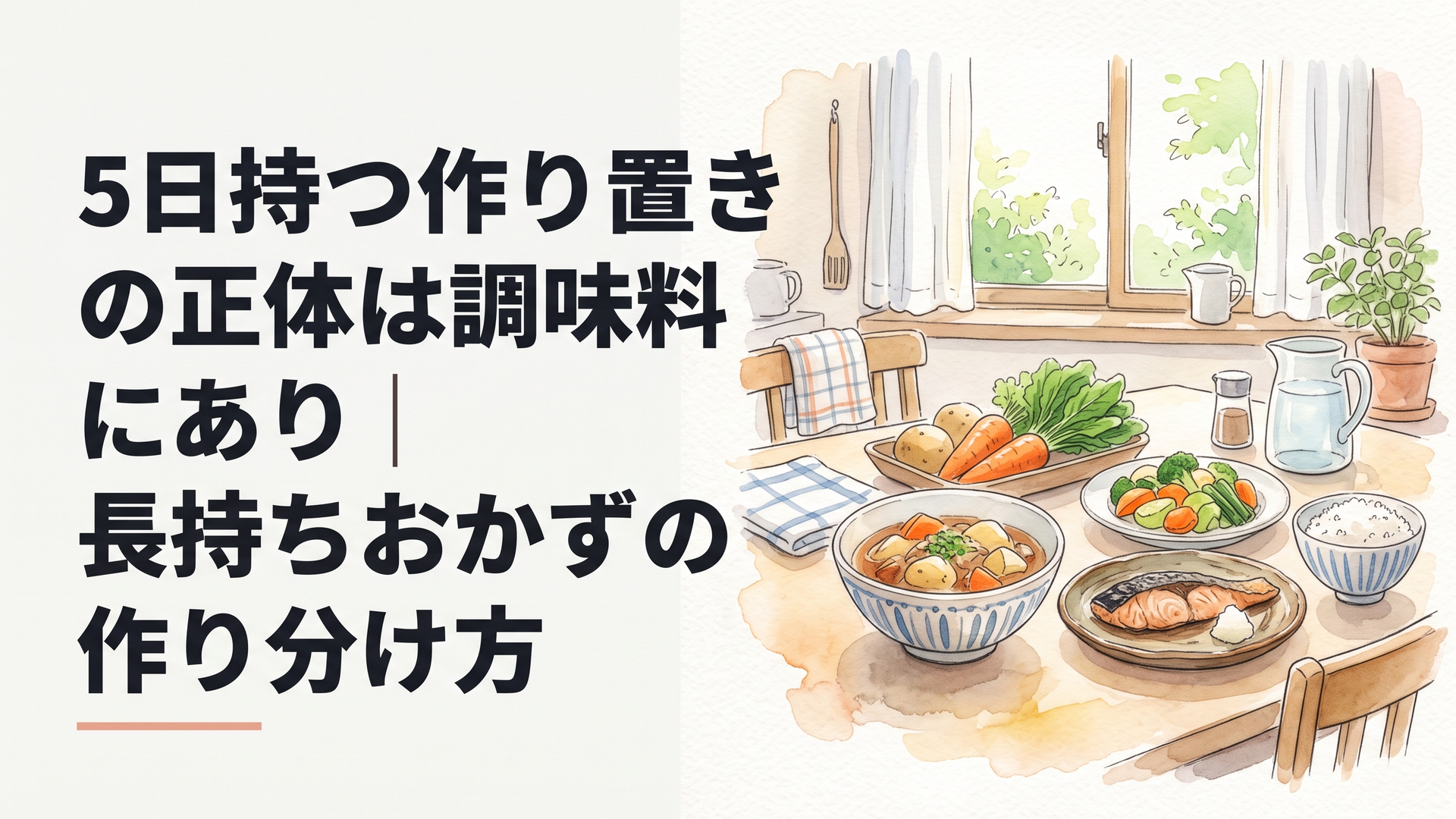 平日の夜、冷蔵庫にラベル付きの保存容器がいくつか並んでいる様子