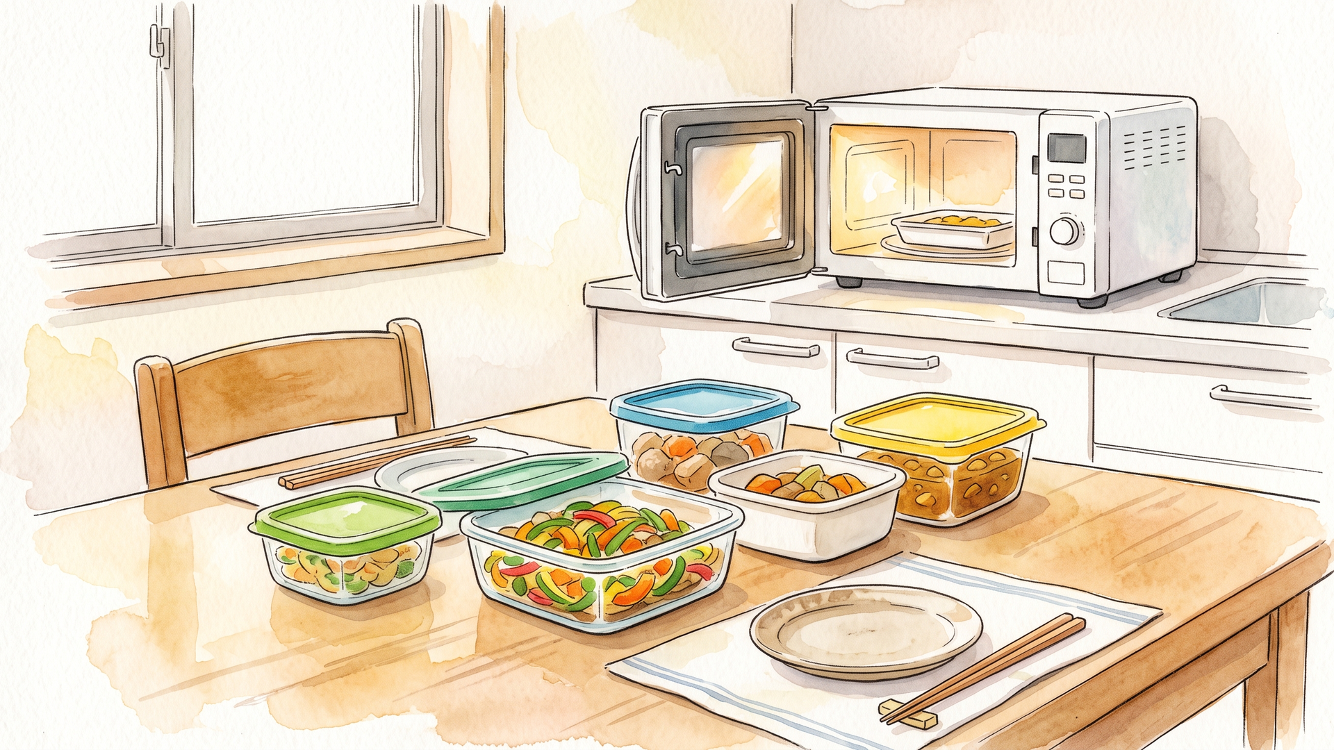 リメイクした料理が食卓に並んでいる様子